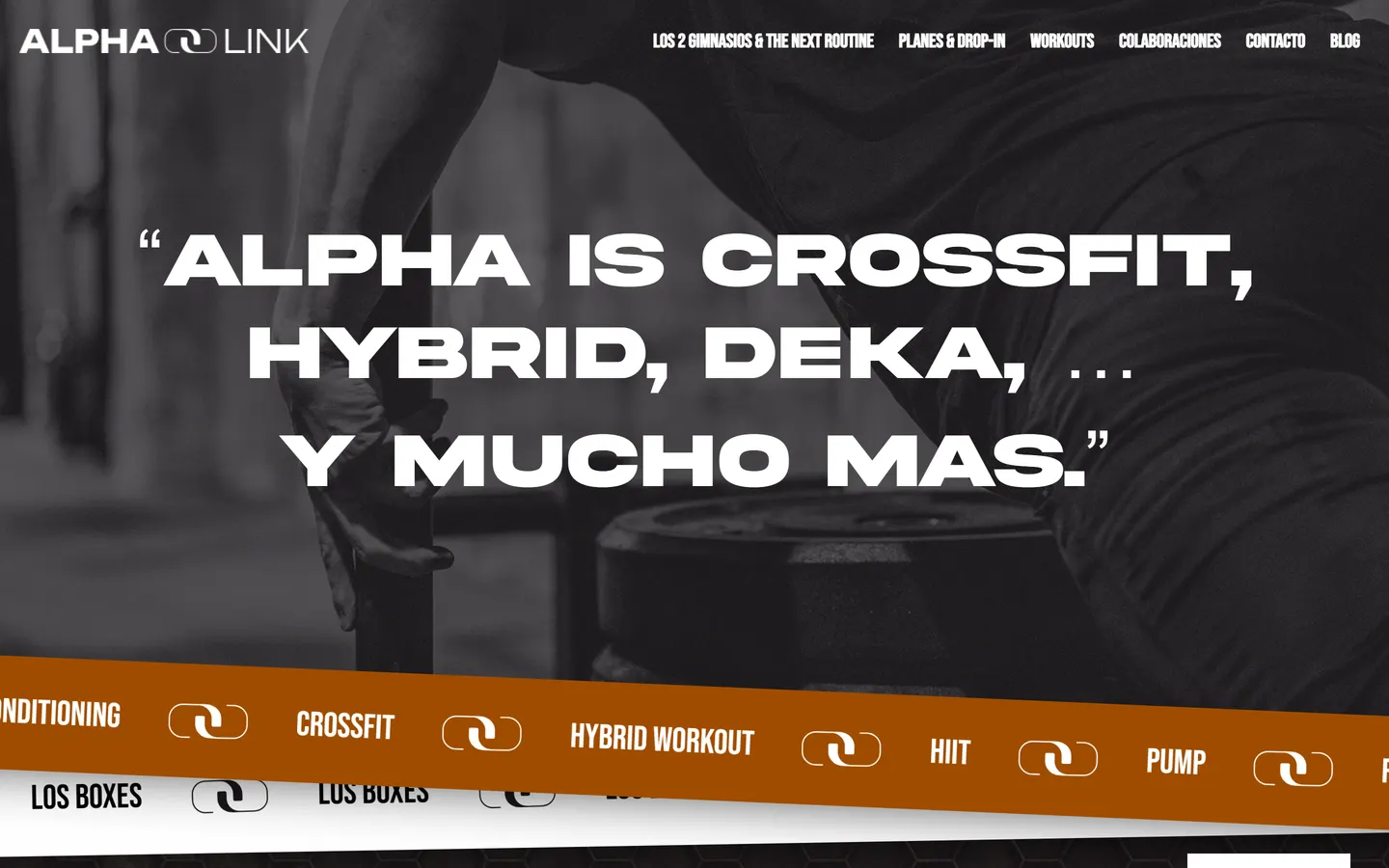 Home de la web de Alpha Link CrossFit en Barcelona