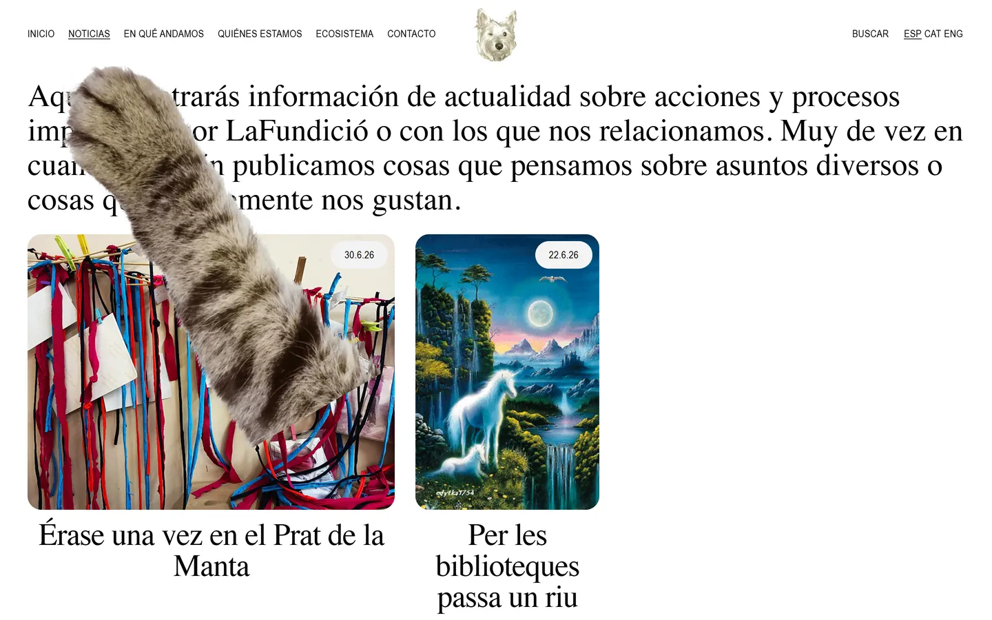 Sección de noticias de LaFundició