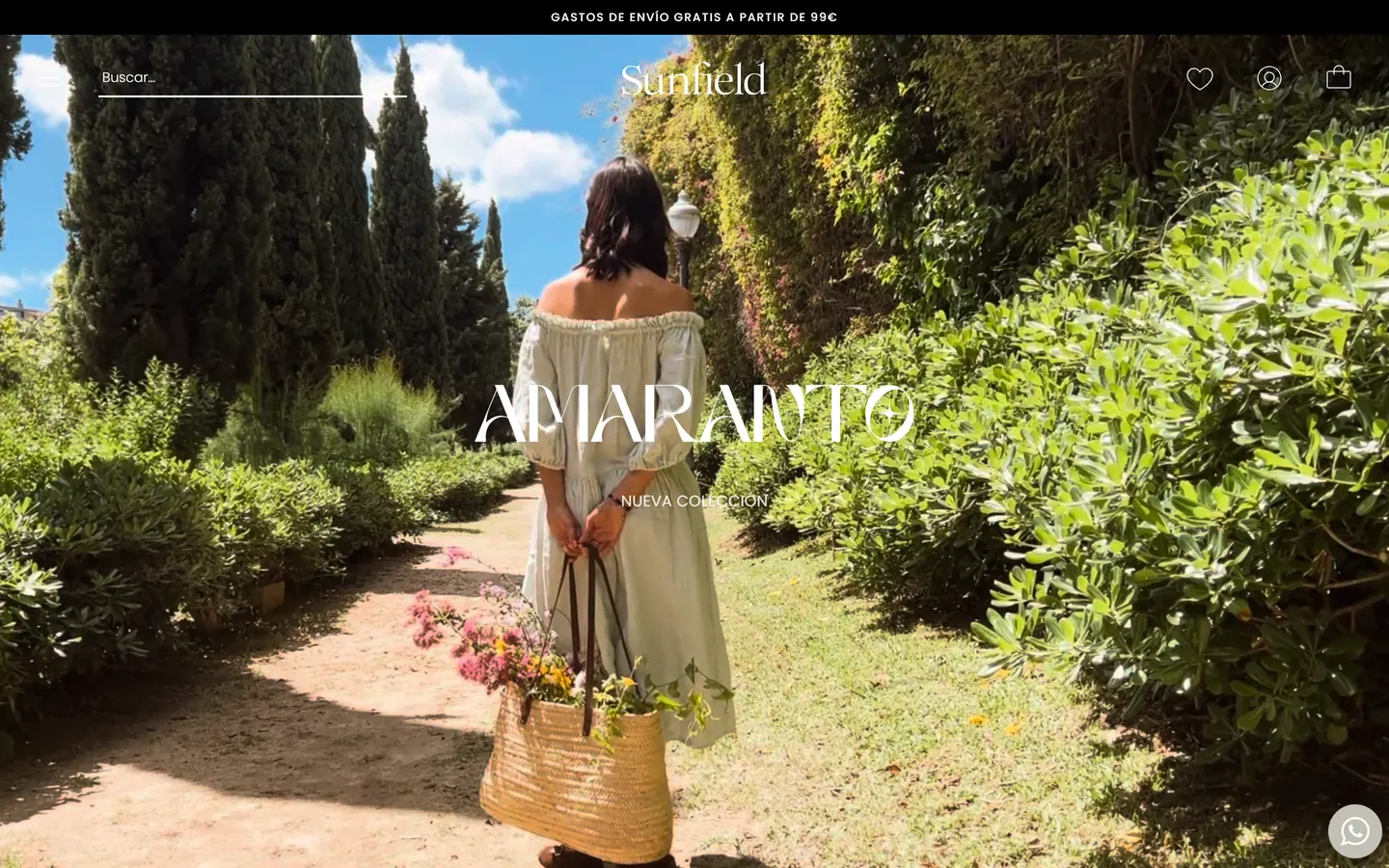 Home de la tienda online de joyería Sunfield
